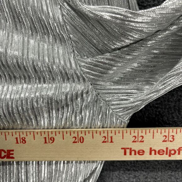 Silver Metallic Jacket Womens Full Zip Cuffed Made in Italy Light Thin Cardigan - Picture 9 of 14